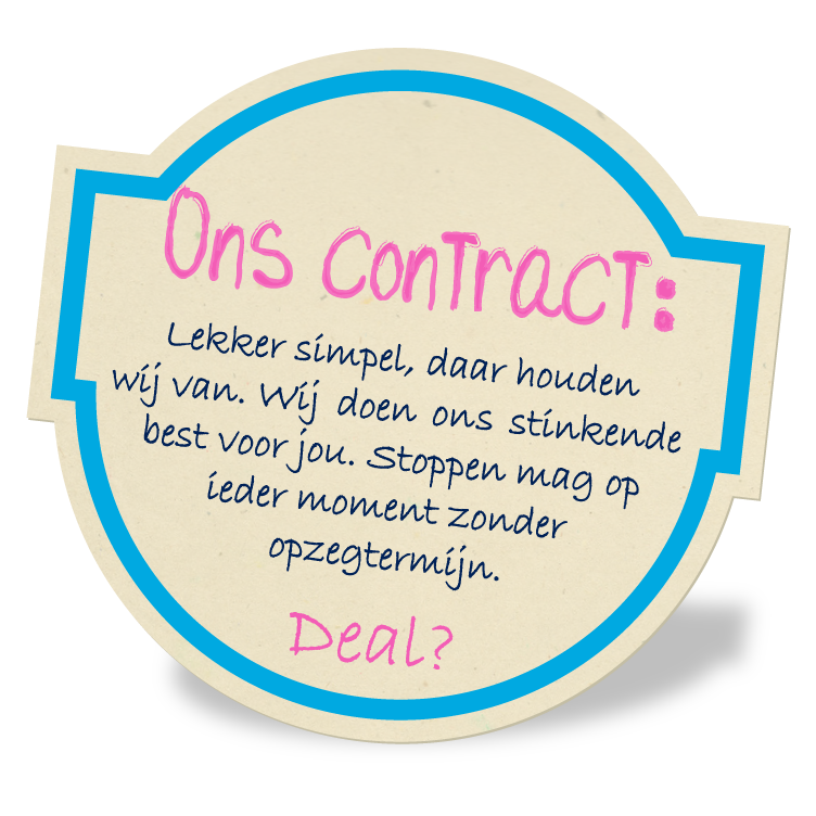 Ons contract past op een bierviltje